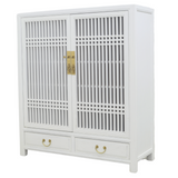 CABINET LATTICE 2DW2DR WHITE WASH MQZ-35