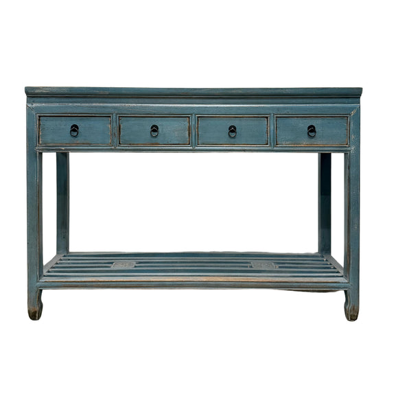 <CLEARANCE> CONSOLE TABLE 4DW SKY BLUE CH-80