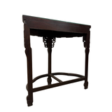 ROSEWOOD SIDE TABLE WITH GLASS TOP