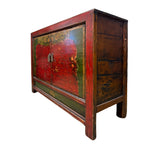 SIDEBOARD 2DR MONGOLIAN RED GREEN 3CH-060